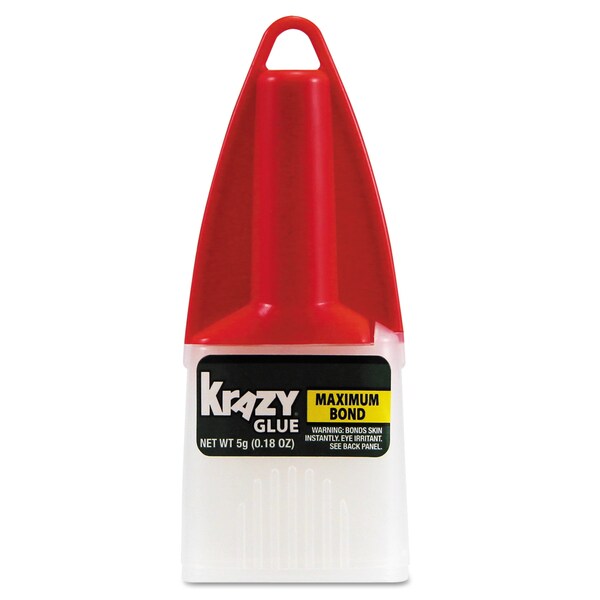 Krazy Glue Maximum Bond Krazy Glue, 0.18 oz, Dries Clear KG48348MR Zoro